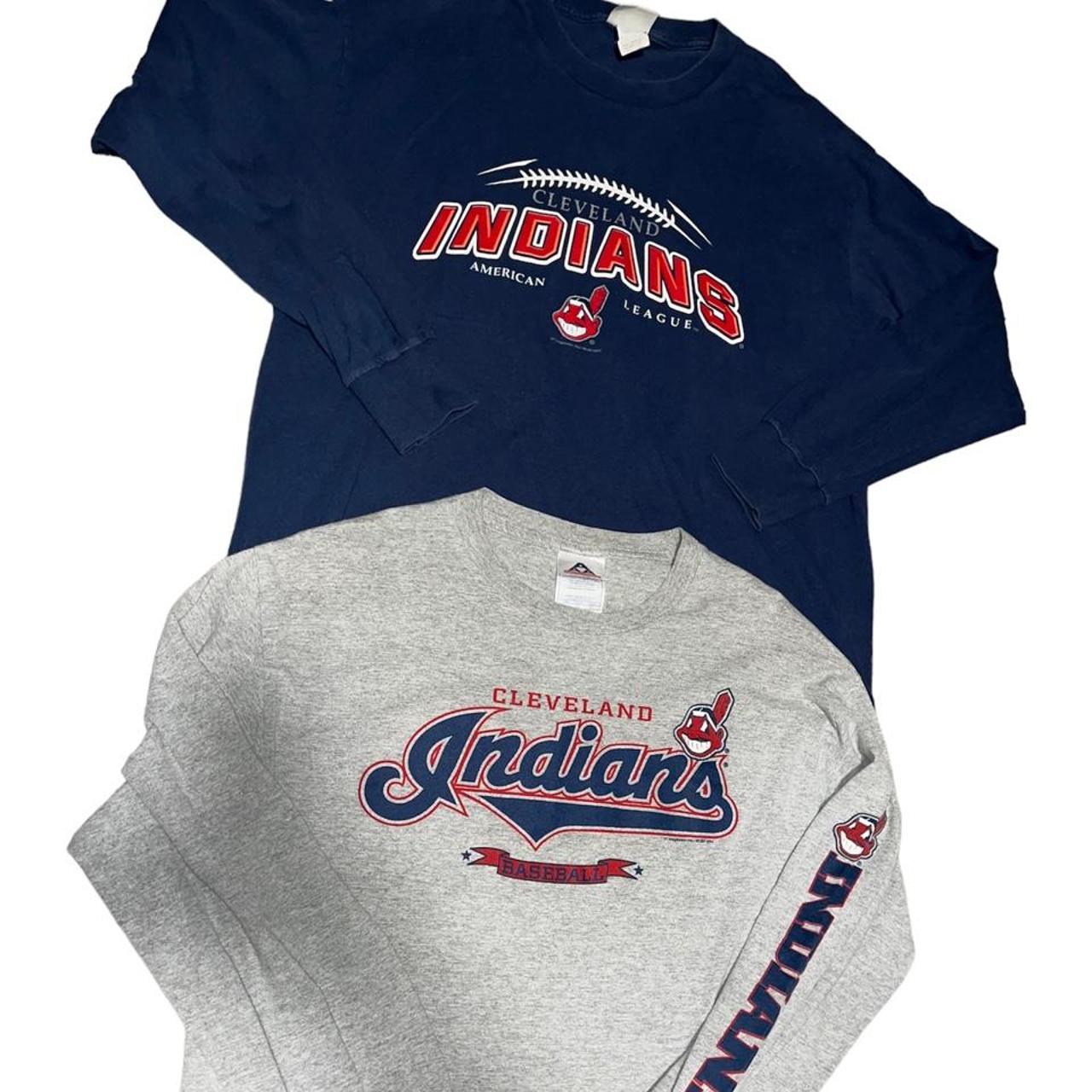 Cleveland Indians Long Sleeved Shirts Size Large - Depop