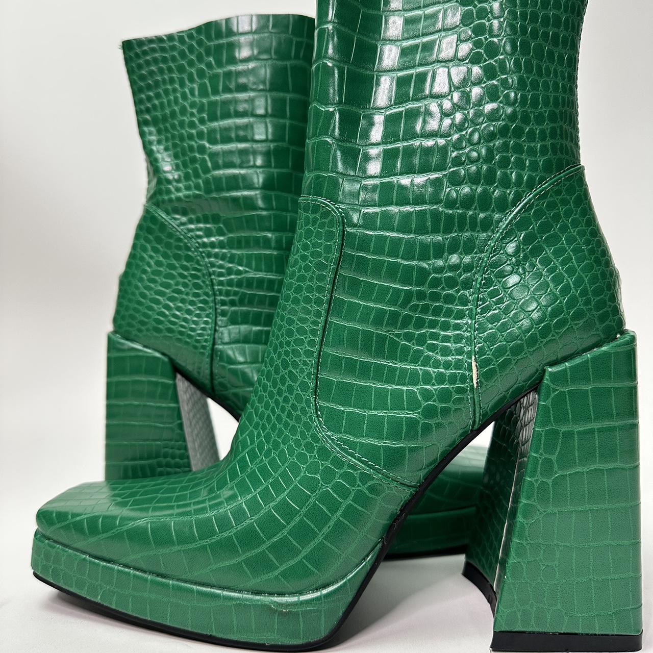 platform boots green