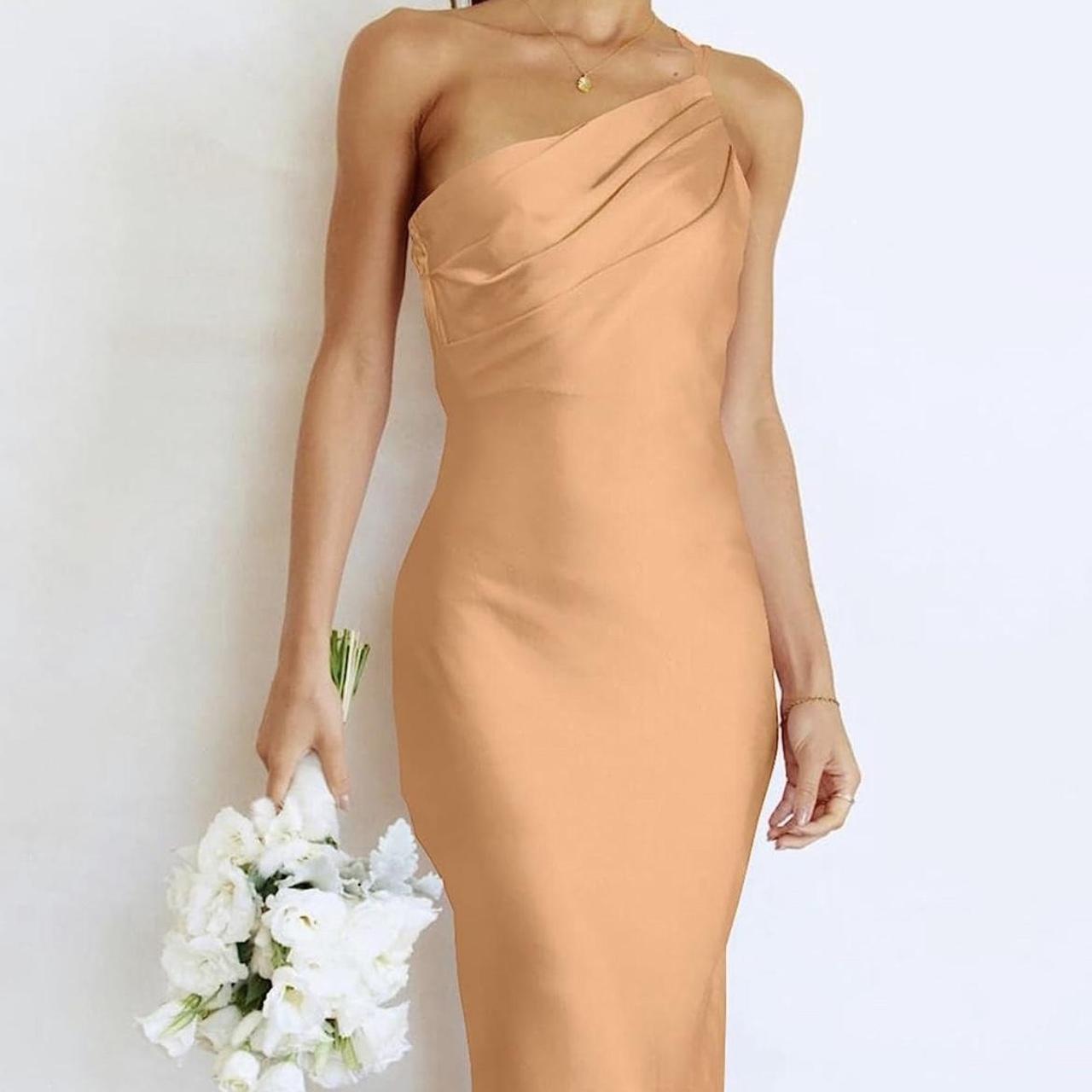 PRETTYGARDEN Women's Midi Satin Dress One Depop