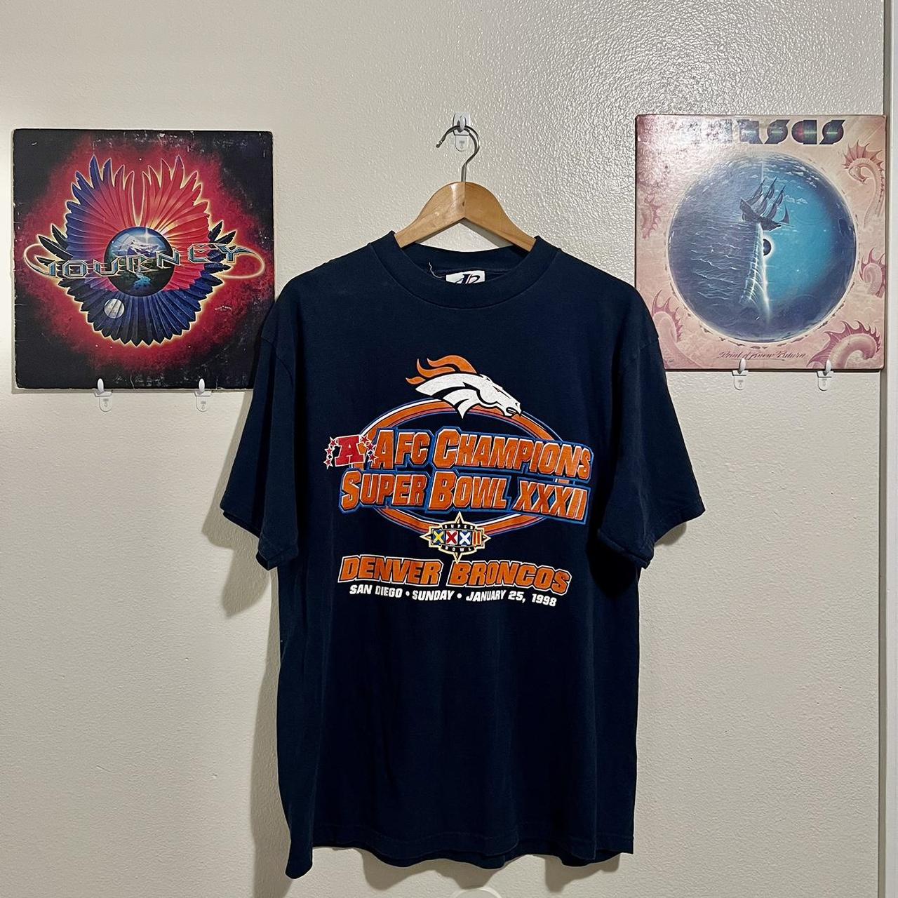 Vintage 1998 Denver Broncos AFC Champions Super Bowl T-shirt 