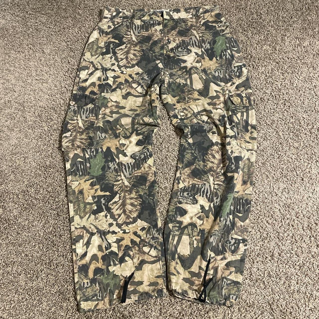 vintage mossy oak camo cargo pants 36x35 no... - Depop