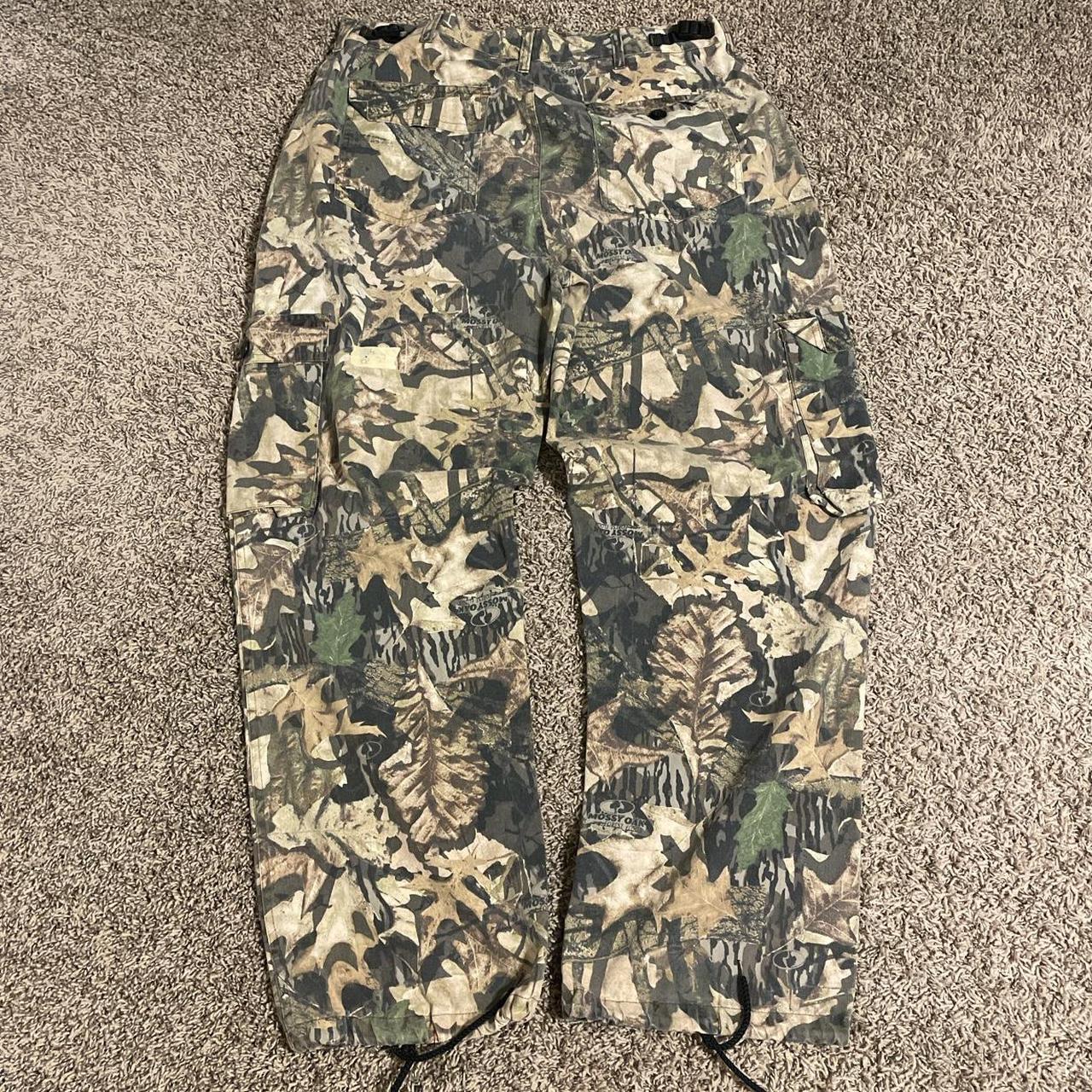 vintage mossy oak camo cargo pants 36x35 no... - Depop