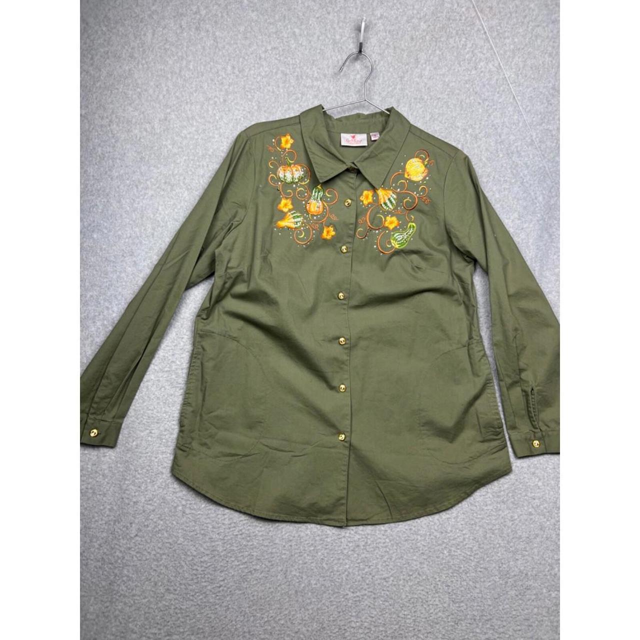 Quacker Factory Women's Top - Green - M – Quacker… - image 1