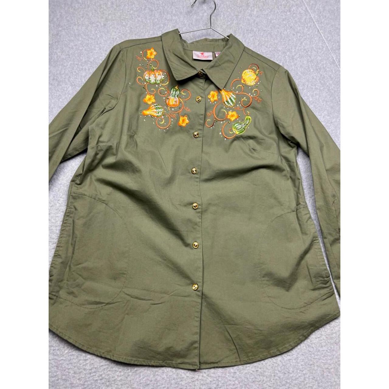 Quacker Factory Women's Top - Green - M – Quacker… - image 2