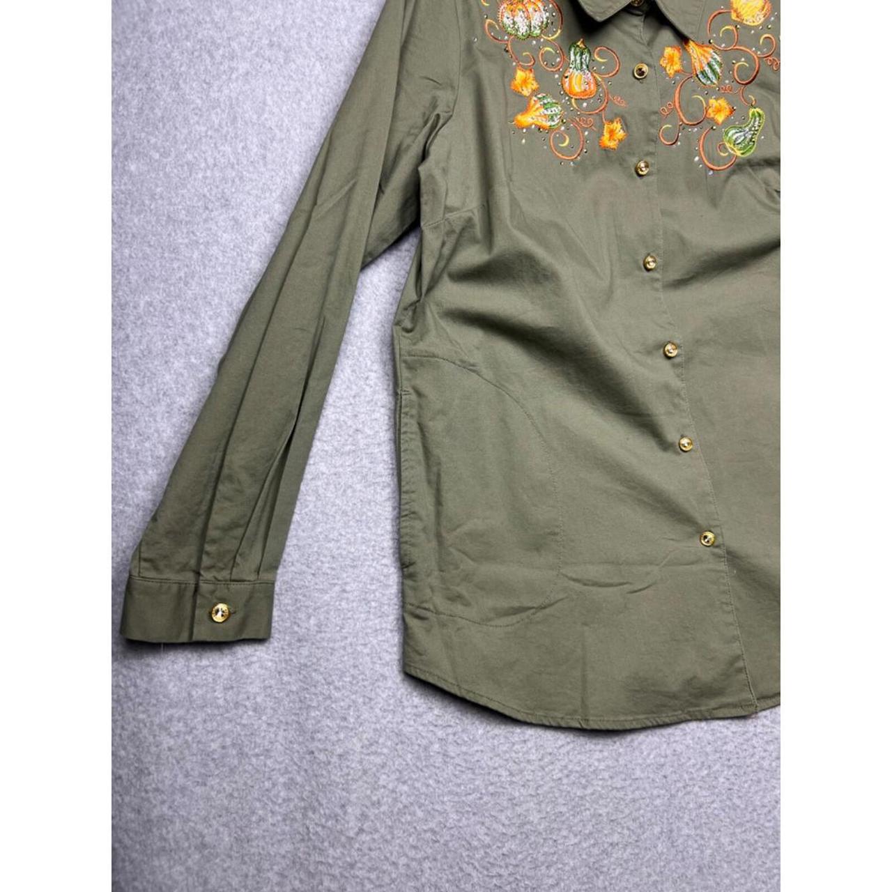 Quacker Factory Women's Top - Green - M – Quacker… - image 5