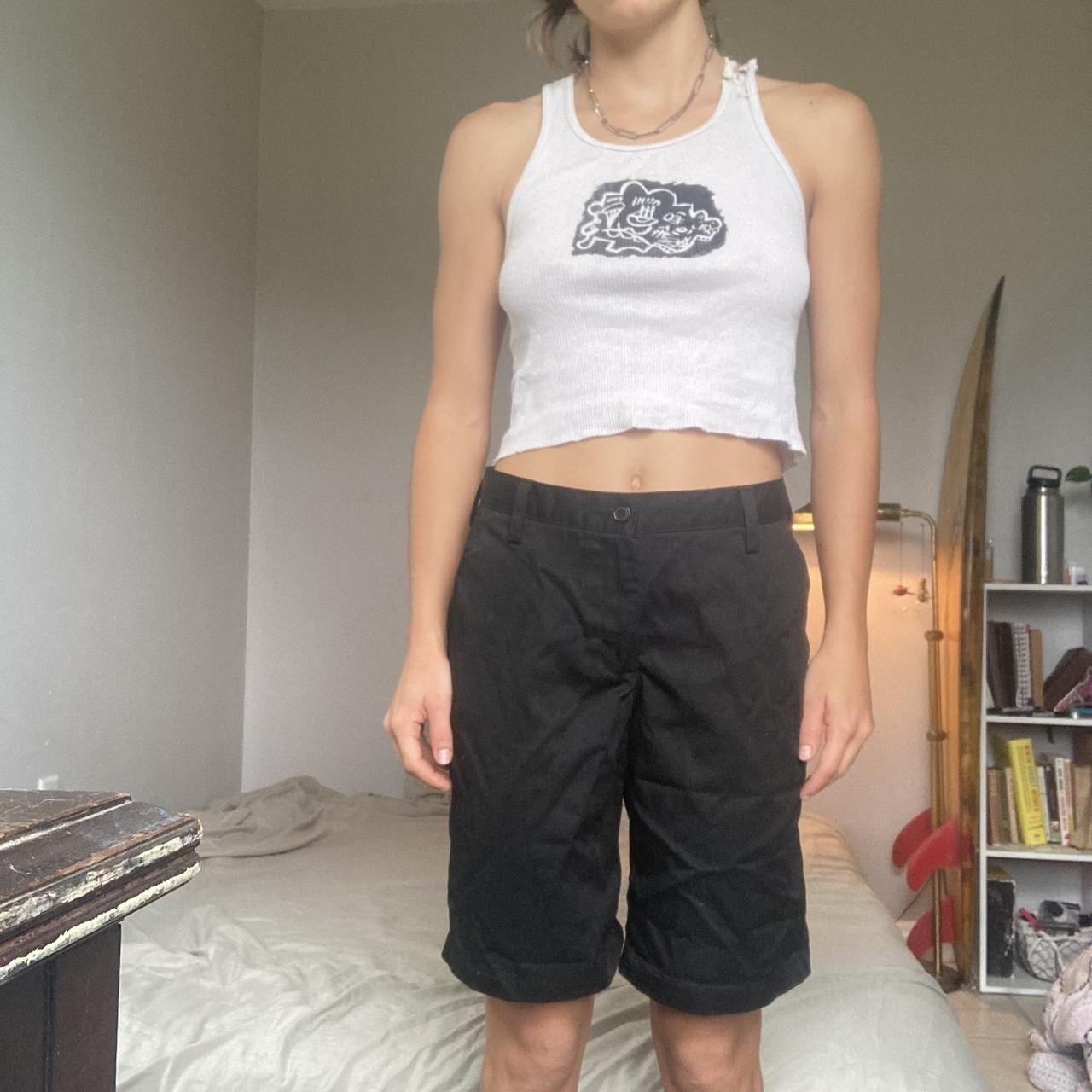 Edward’s tufftested black mid rise long shorts... Depop Edward’s tufftested black mid rise long shorts... Depop