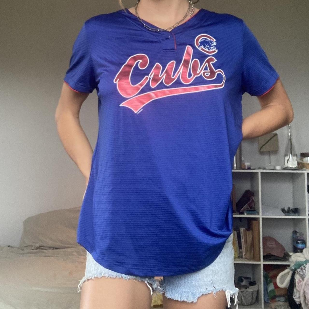 Pink Cubs Major League Baseball jersey Perfect... Depop