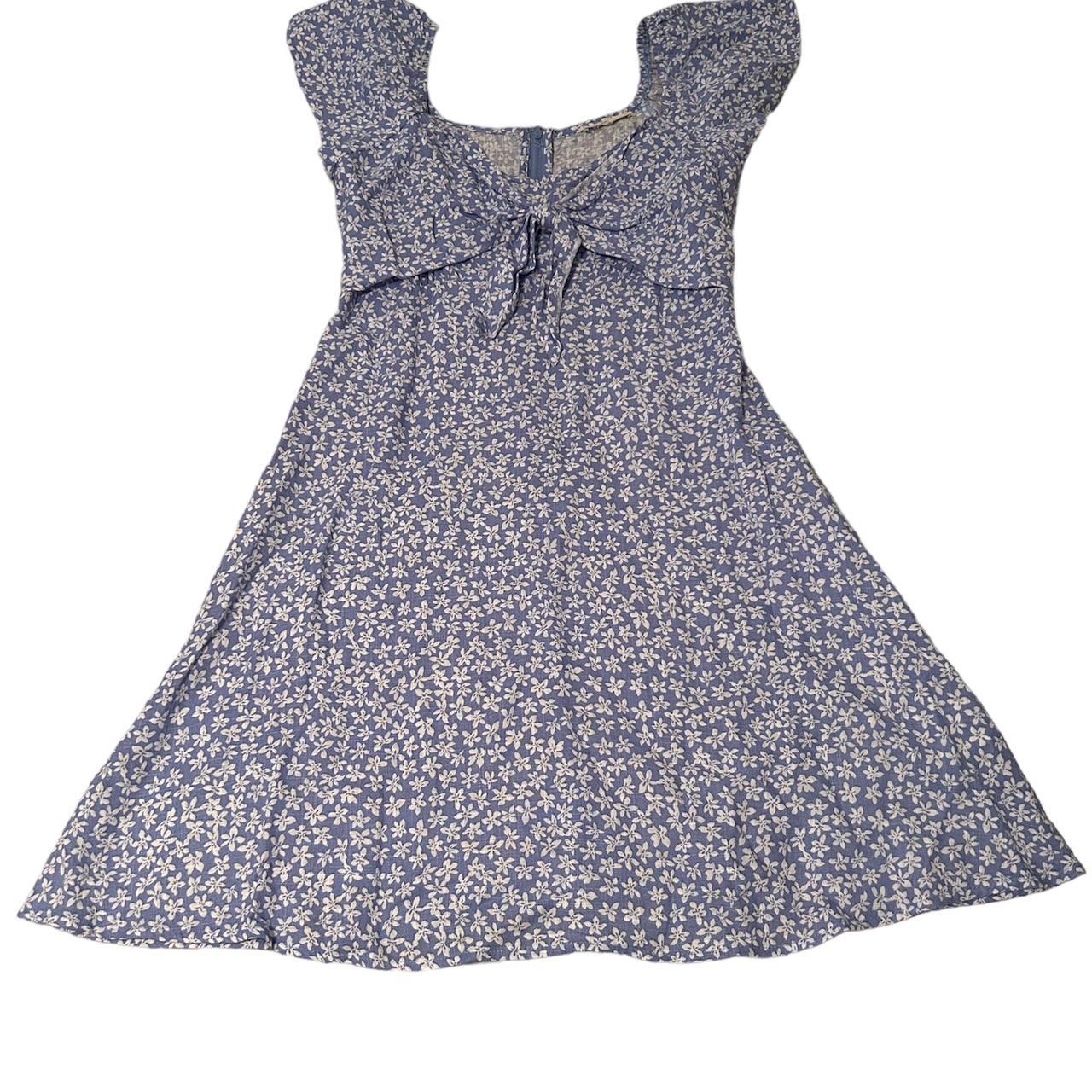 copper key blue floral print babydoll dress -brand... - Depop