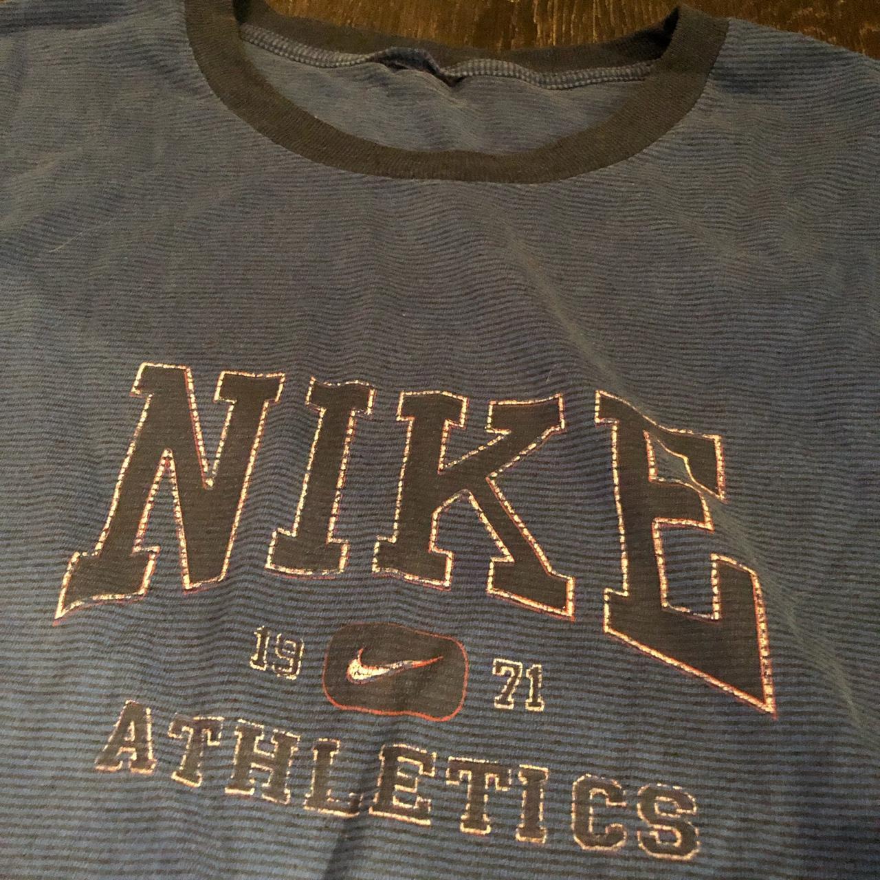 Nike textured tee Vintage Cool blue XL?? Taglessss