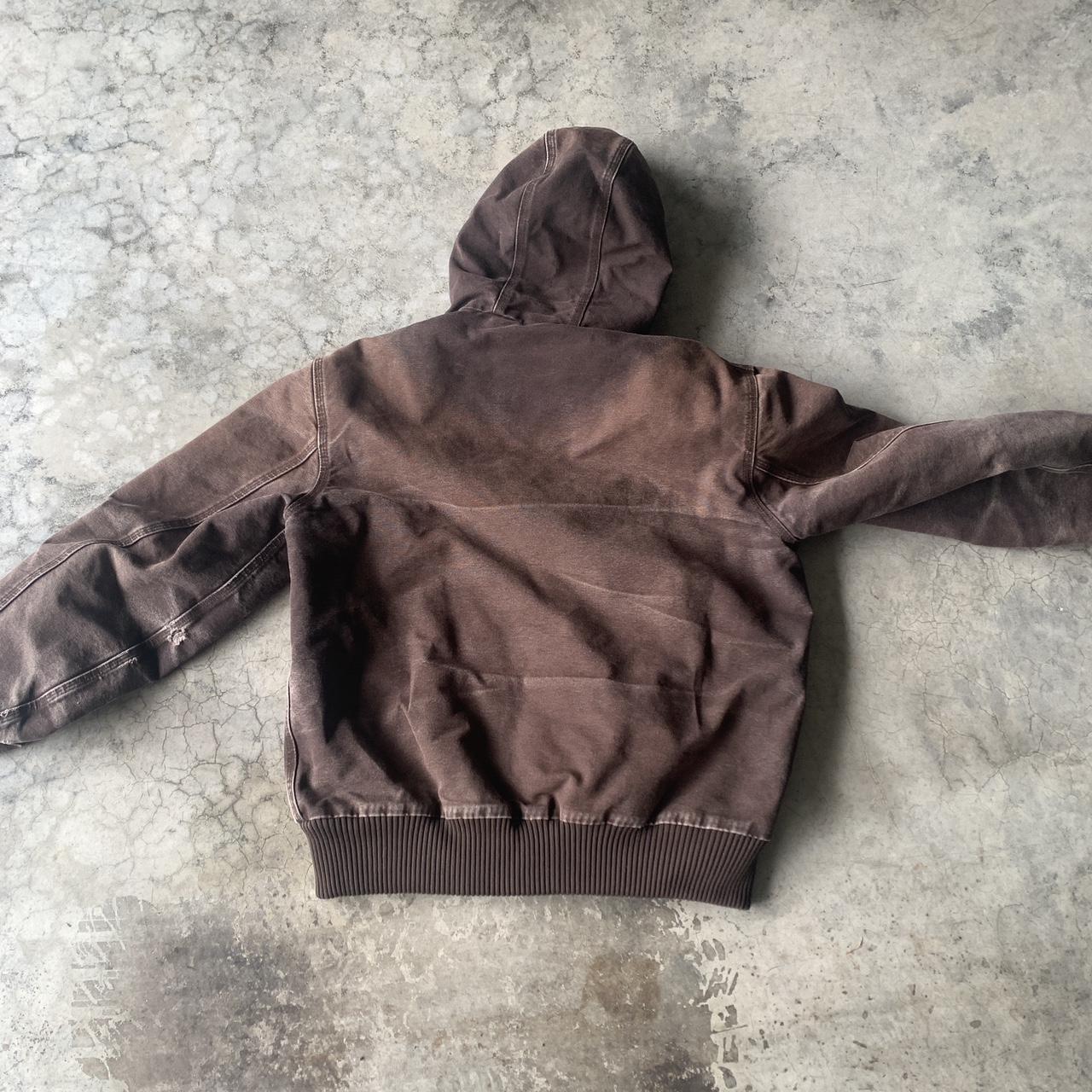 Vintage Brown hooded Carhartt Jacket. Size M. see... - Depop