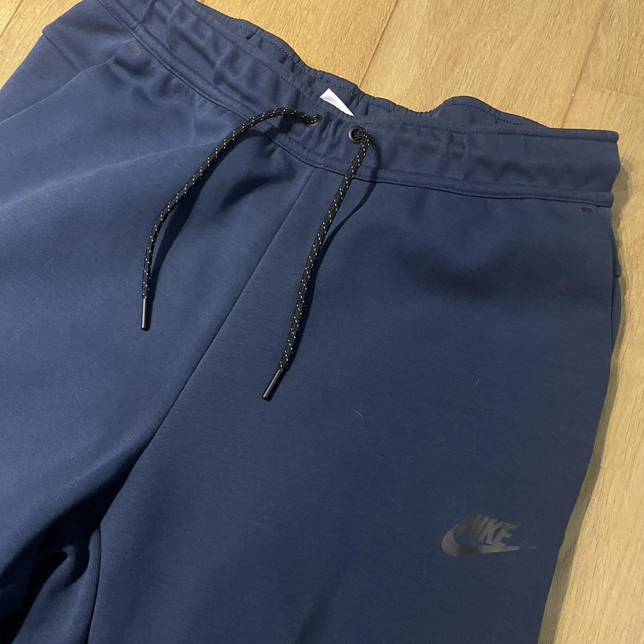 mens navy nike tech joggers