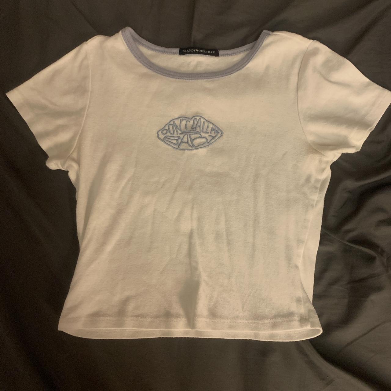 white brandy t-shirt, worn only once - Depop