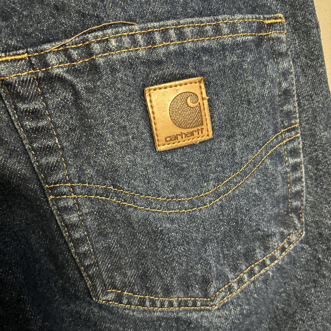 Flannel Lined Carhartt Jeans Size: 29x30 - Depop