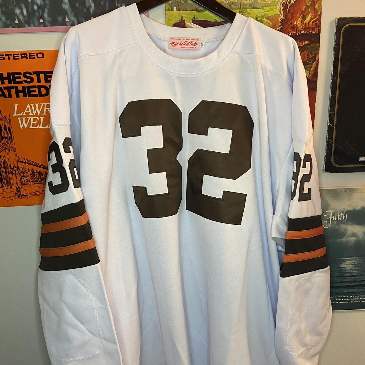 MITCHELL AND NESS JIM BROWN THROWBACK (SIZE 56)... - Depop