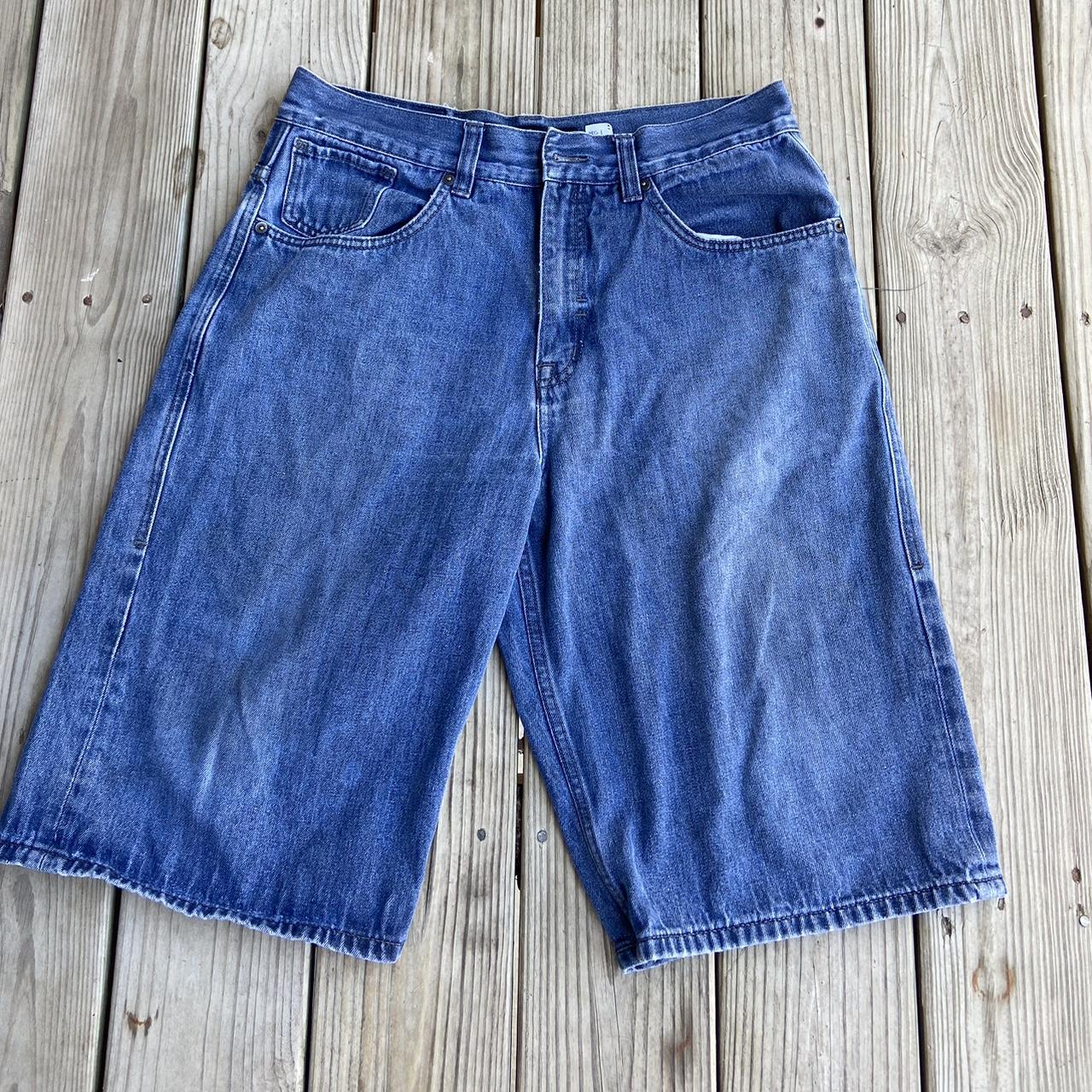 Vintage Y2K Jean Shorts Size 36 #jnco #southpole... - Depop