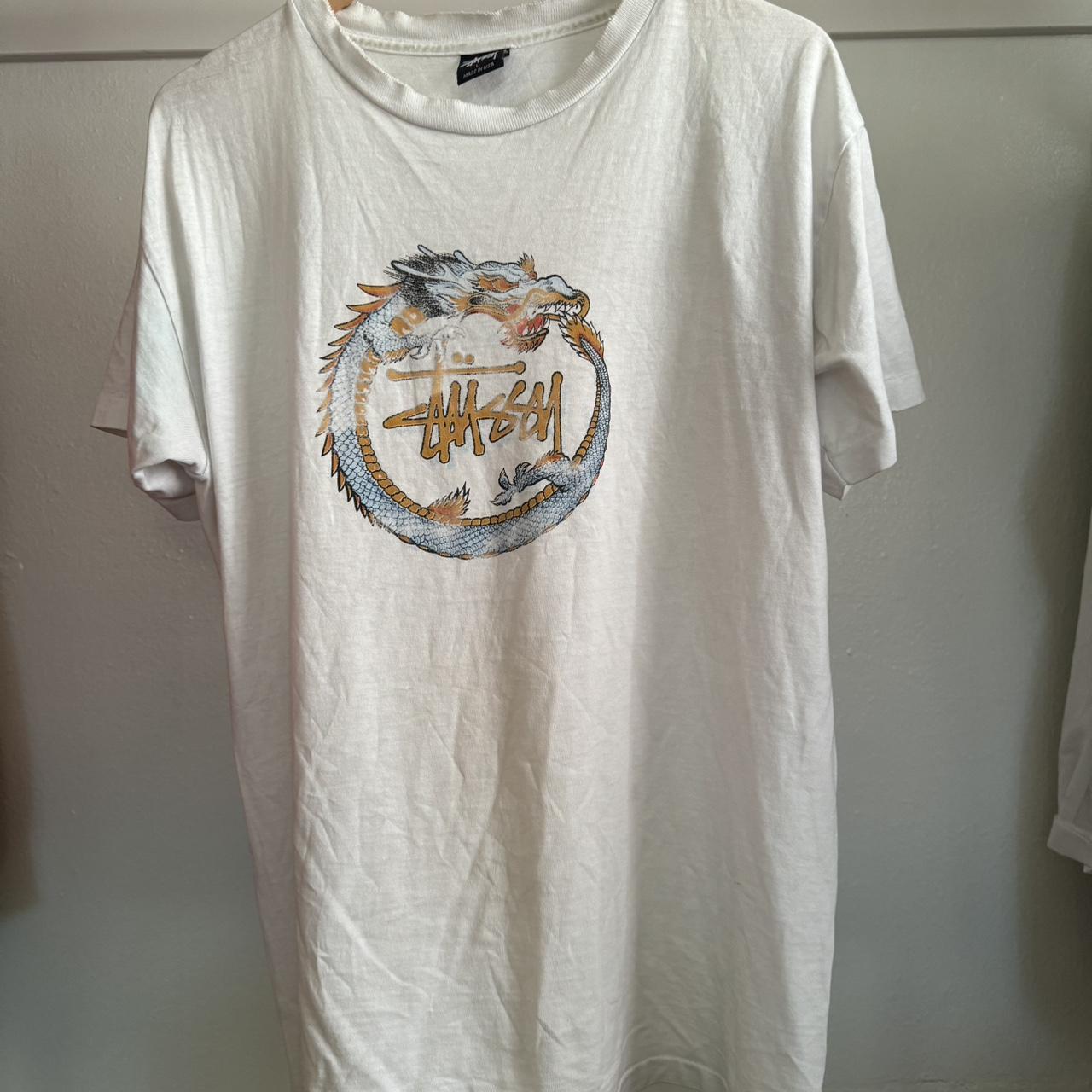 90s stussy dragon tee shirt size outlet medium