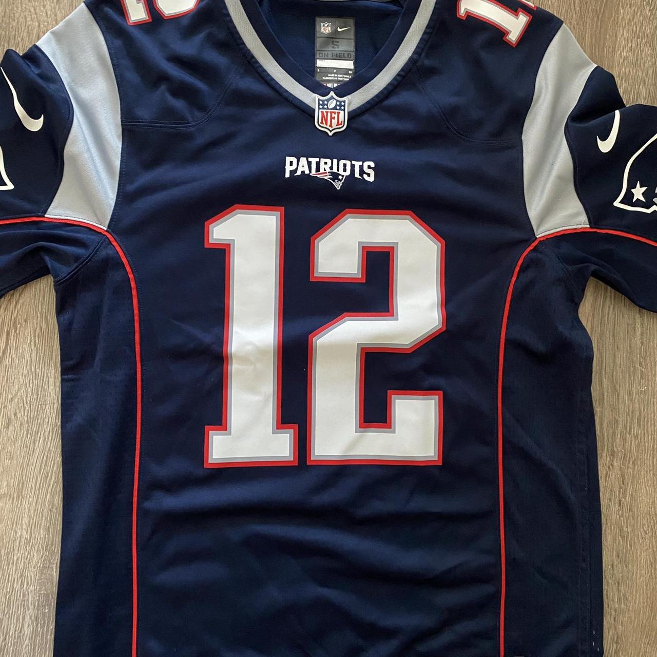 Vintage Patriots American Football Jersey - Tom - Depop