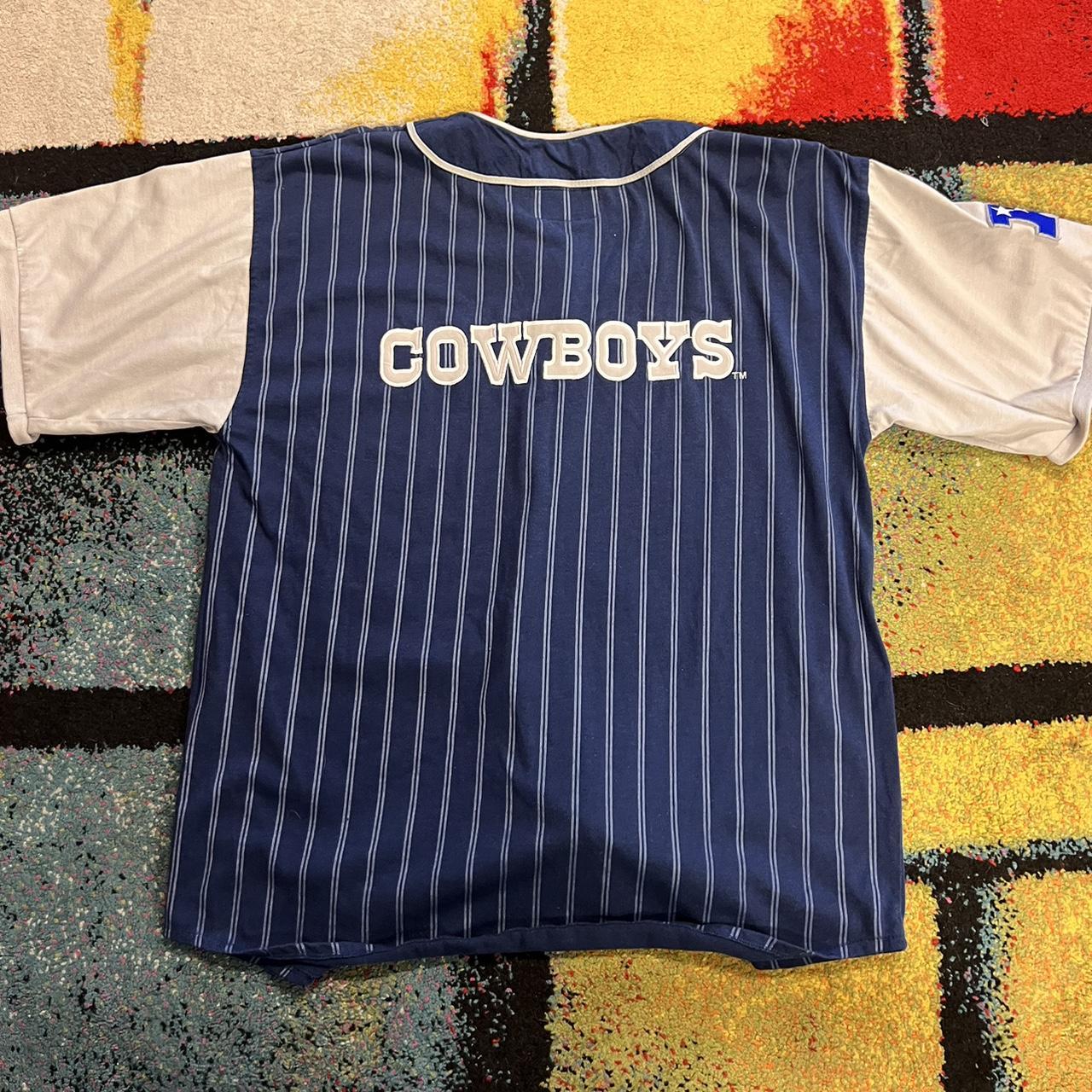 L NFL Starter Dallas Cowboys Button Up Baseball... Depop