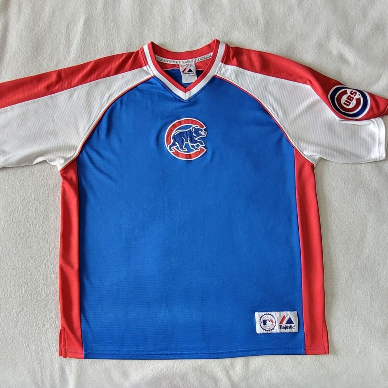 Chicago Cubs Majestic Vintage Pullover Jersey - Depop