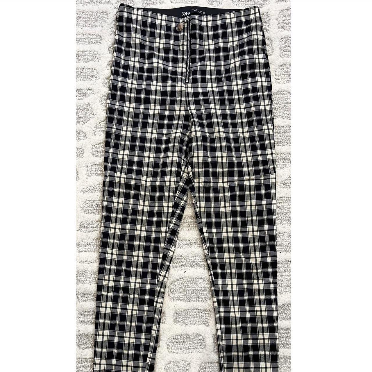 Zara Plaid TRF Collection Pants Women's Size Small, Pockets and Side Ankle  Vent | eBay