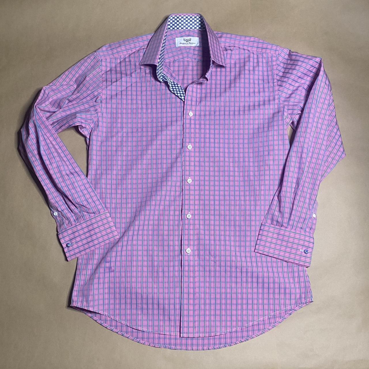 Men's Pink and Blue Shirt | Depop