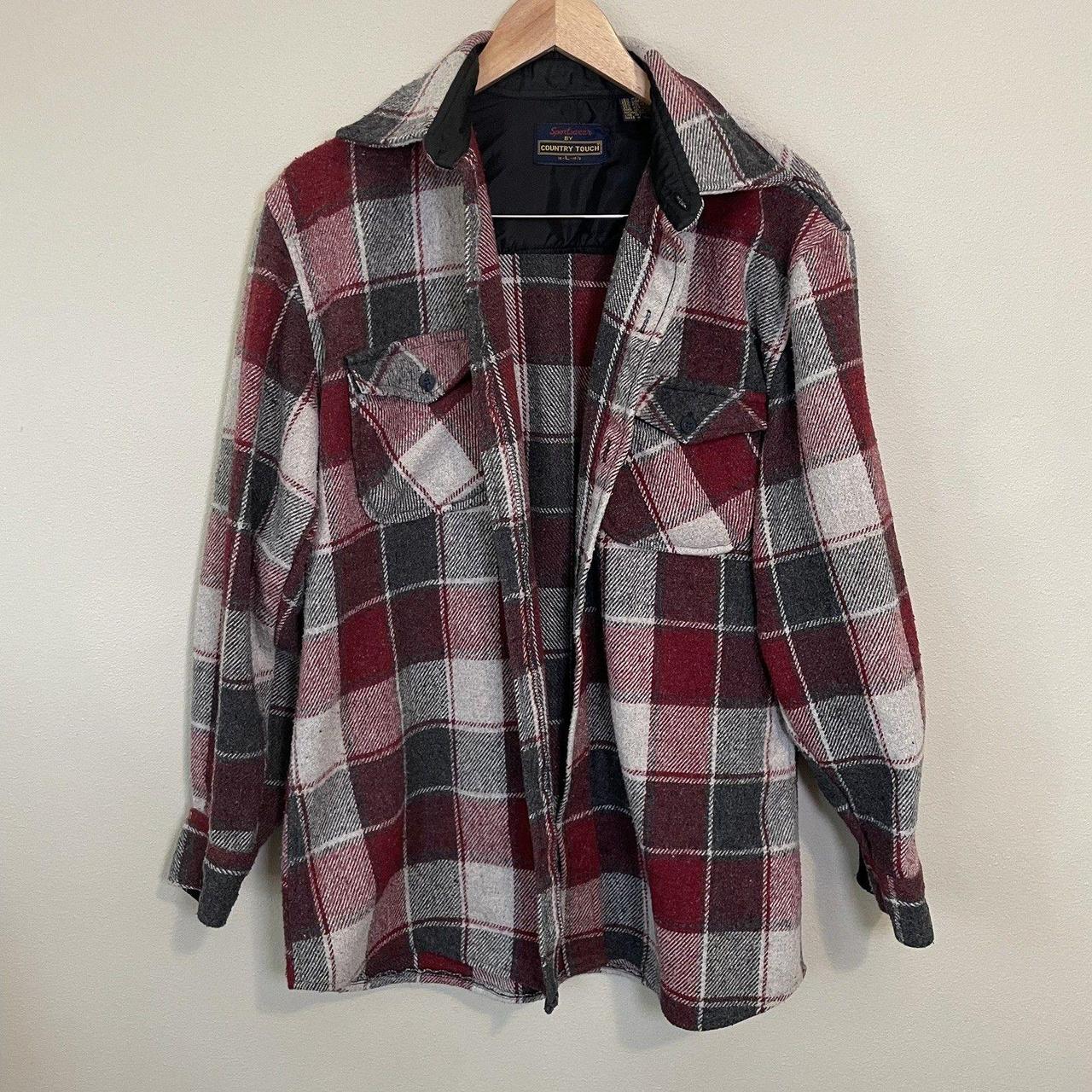 Source Unknown Men's Shacket Jacket - Red/Grey - … - image 5