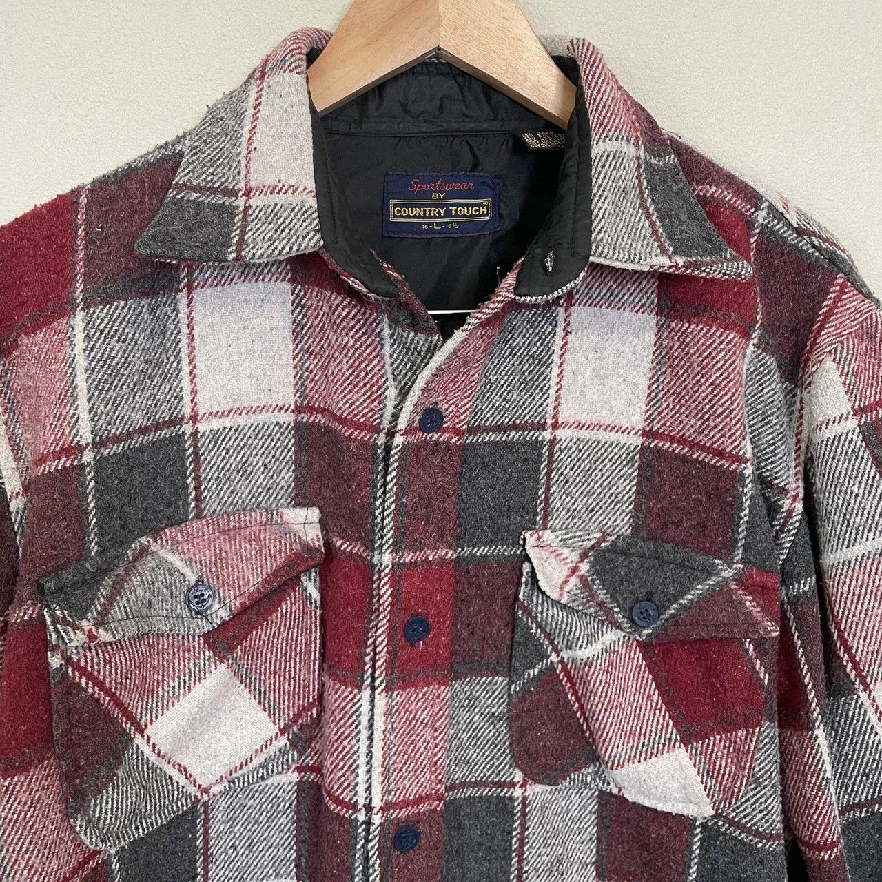 Source Unknown Men's Shacket Jacket - Red/Grey - … - image 4