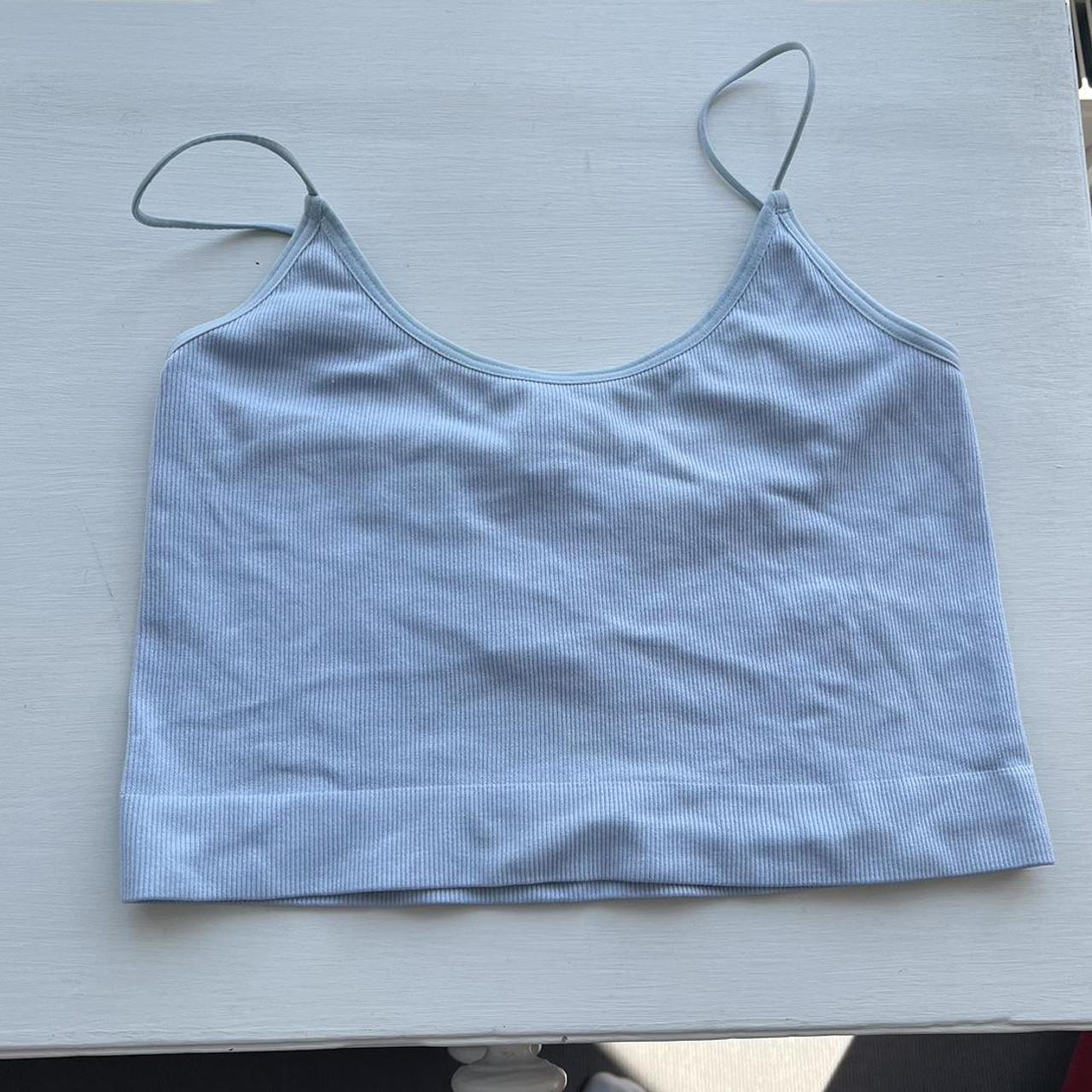 Subdued top !! subdued baby blue cami / vest / crop... - Depop