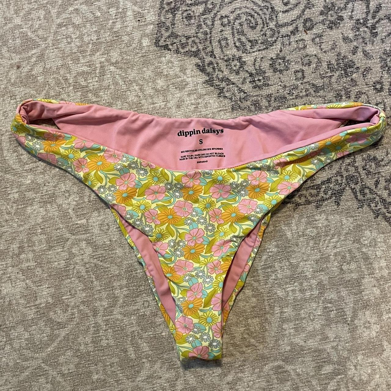 Dippin' Daisy's Women's Pink and Yellow Bikinis-and-tankini-sets | Depop