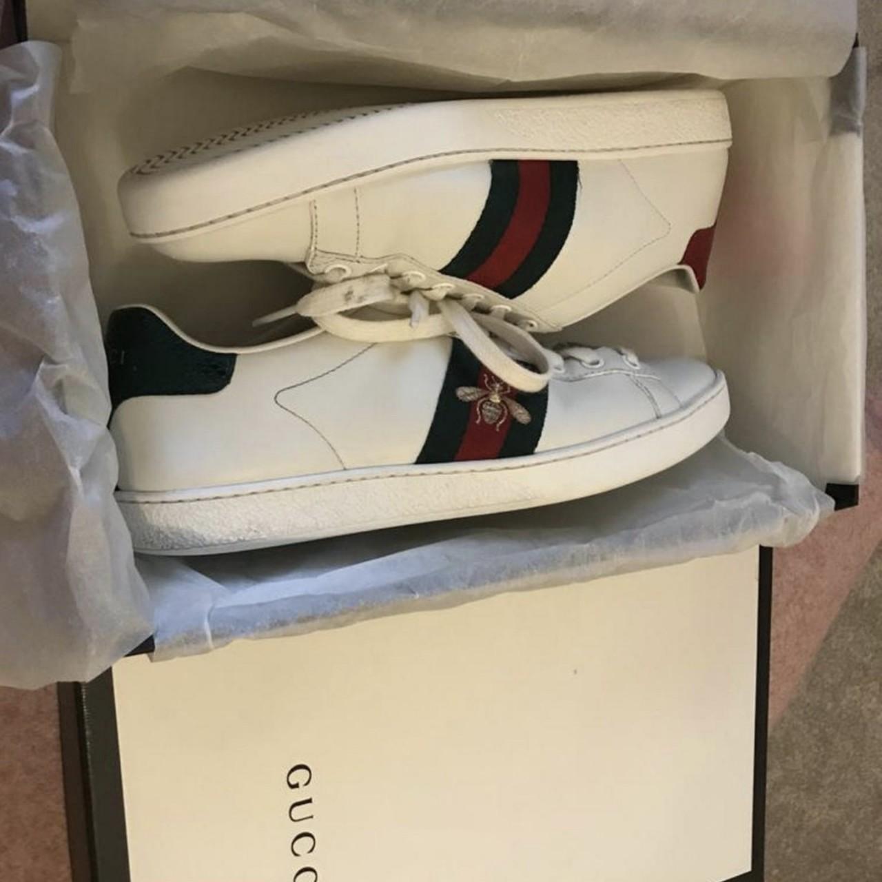 GUCCI Ace bee sneakers, size UK 6 in good condition.... - Depop