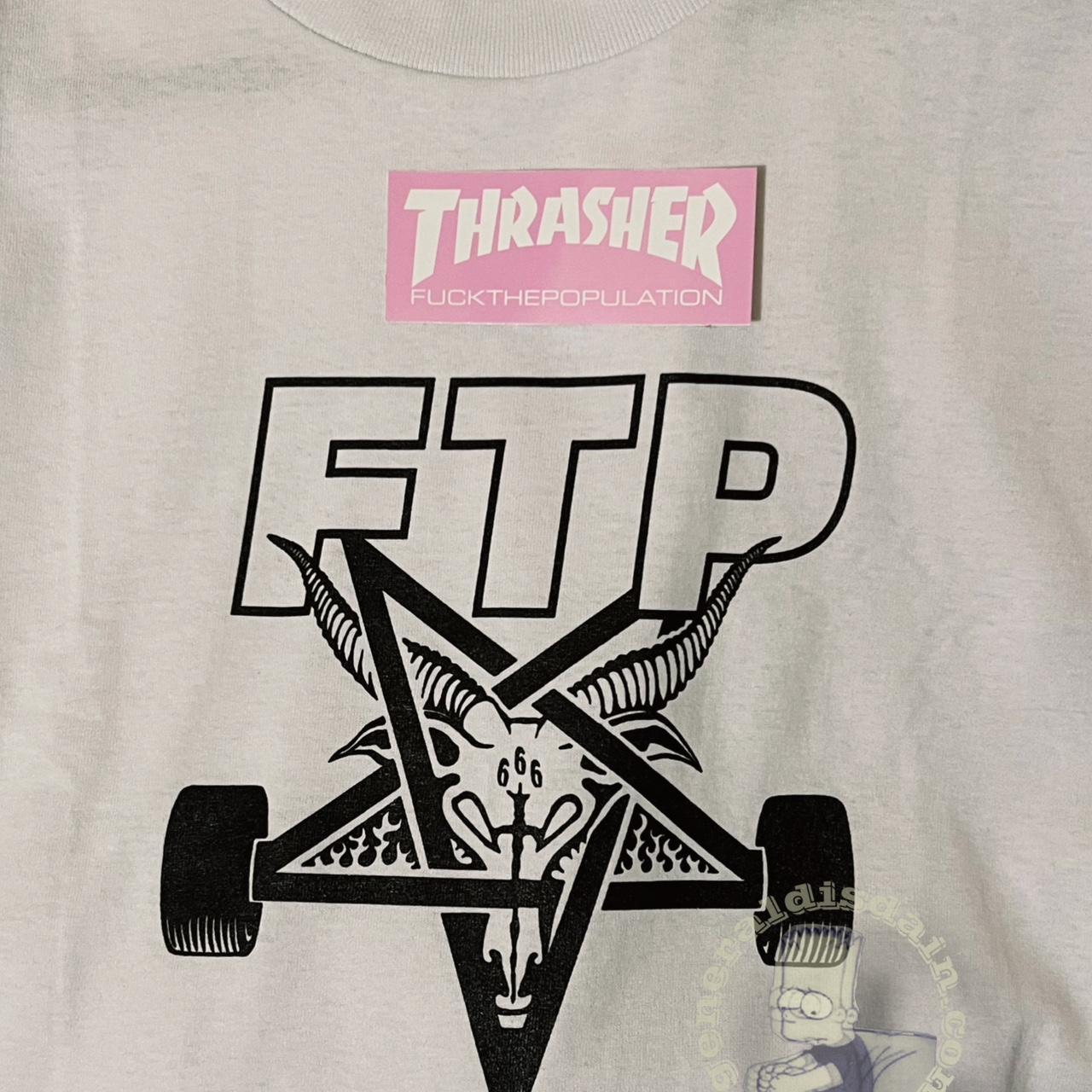 𖤐 FTP x THRASHER SKATEGOAT TEE (+pink thrasher x...