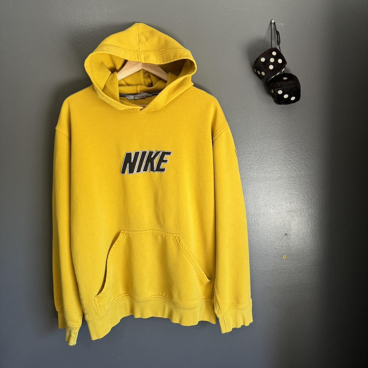 mens yellow hoodie nike
