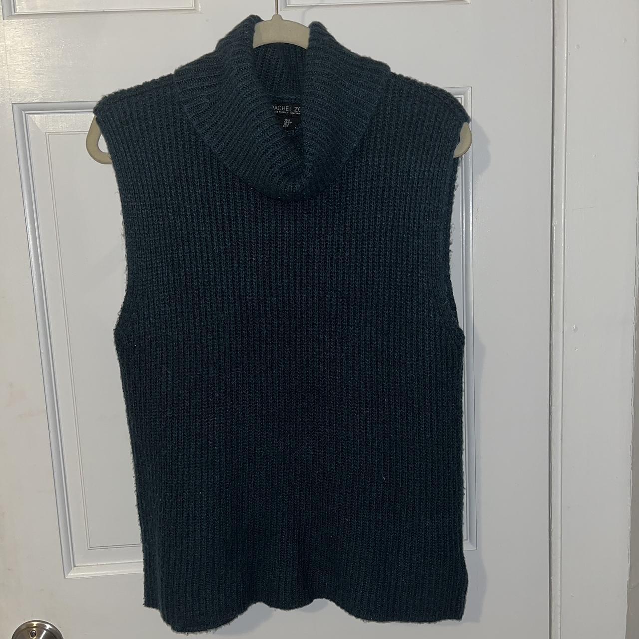 Rachel Zoe teal/dark green turtleneck sweater vest