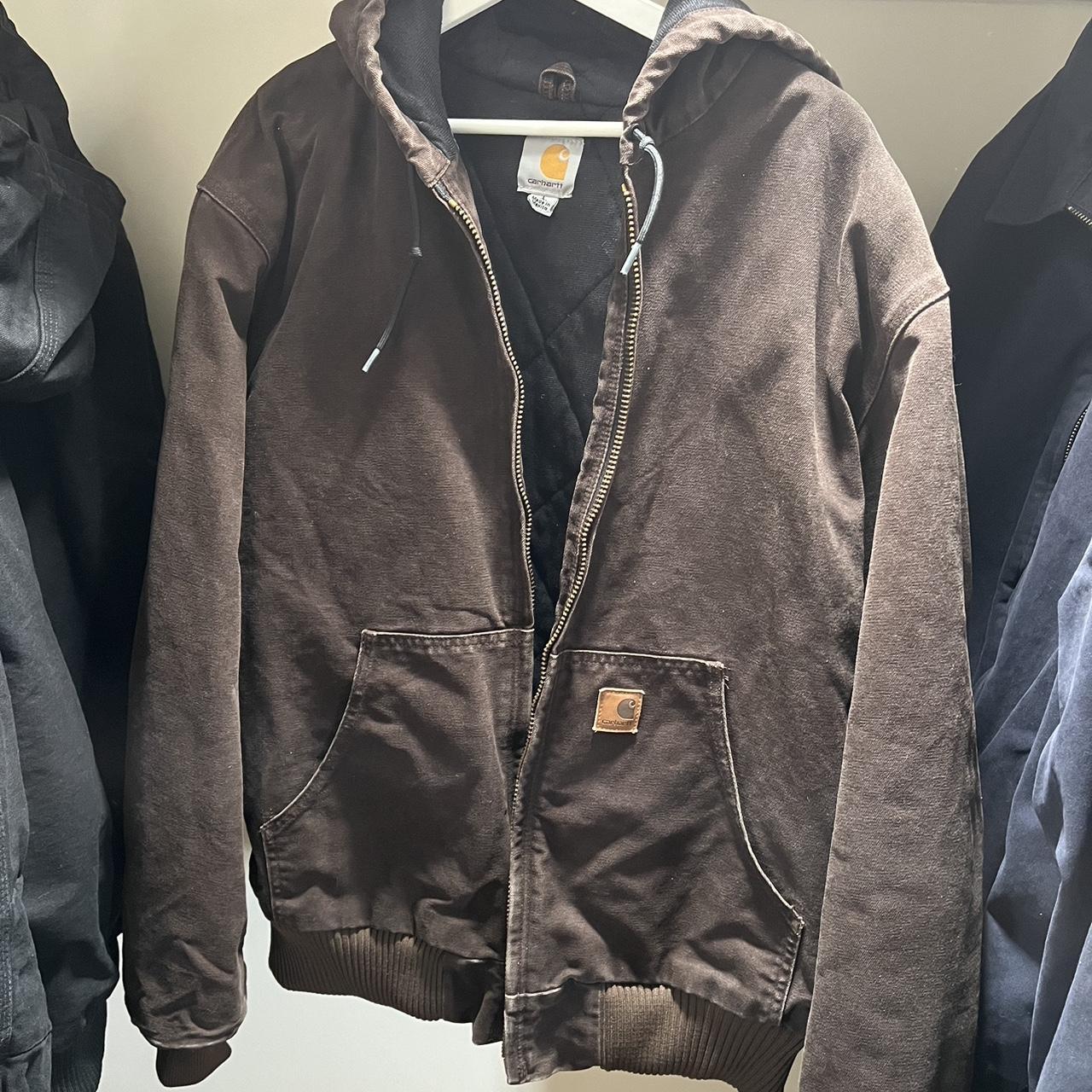 Carhartt Mens Jacket Brown Size L (Tall) Good... - Depop