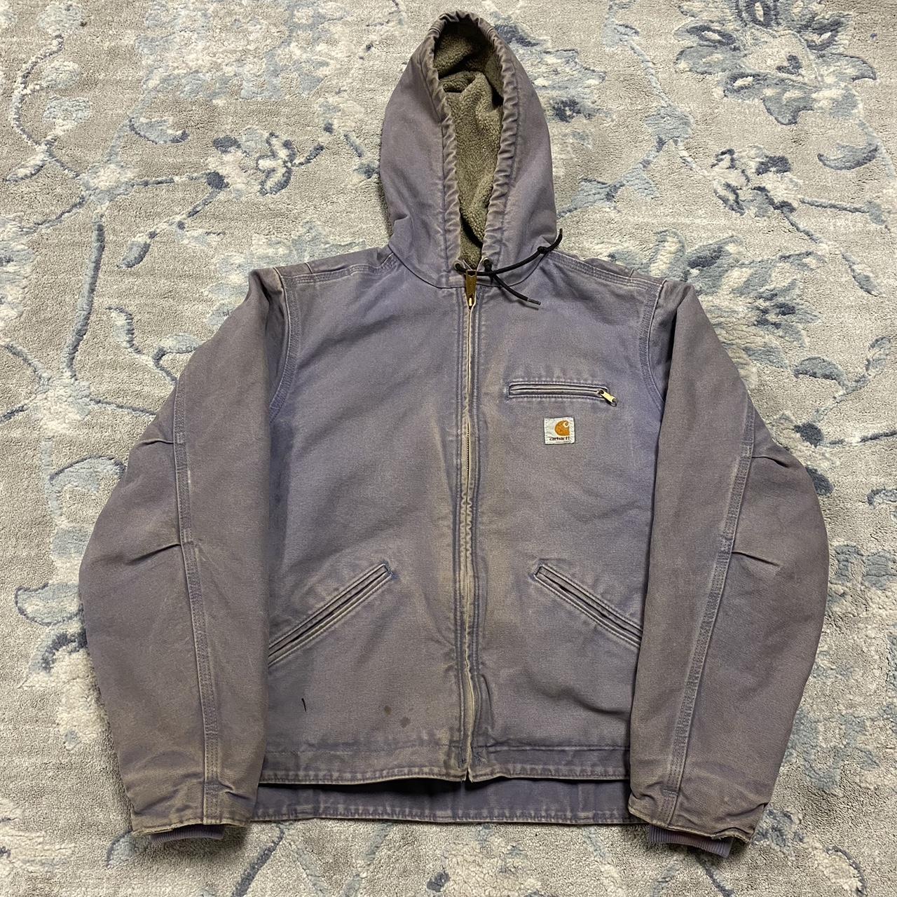 Vintage Carhartt Sherpa Lined Detroit Style... - Depop