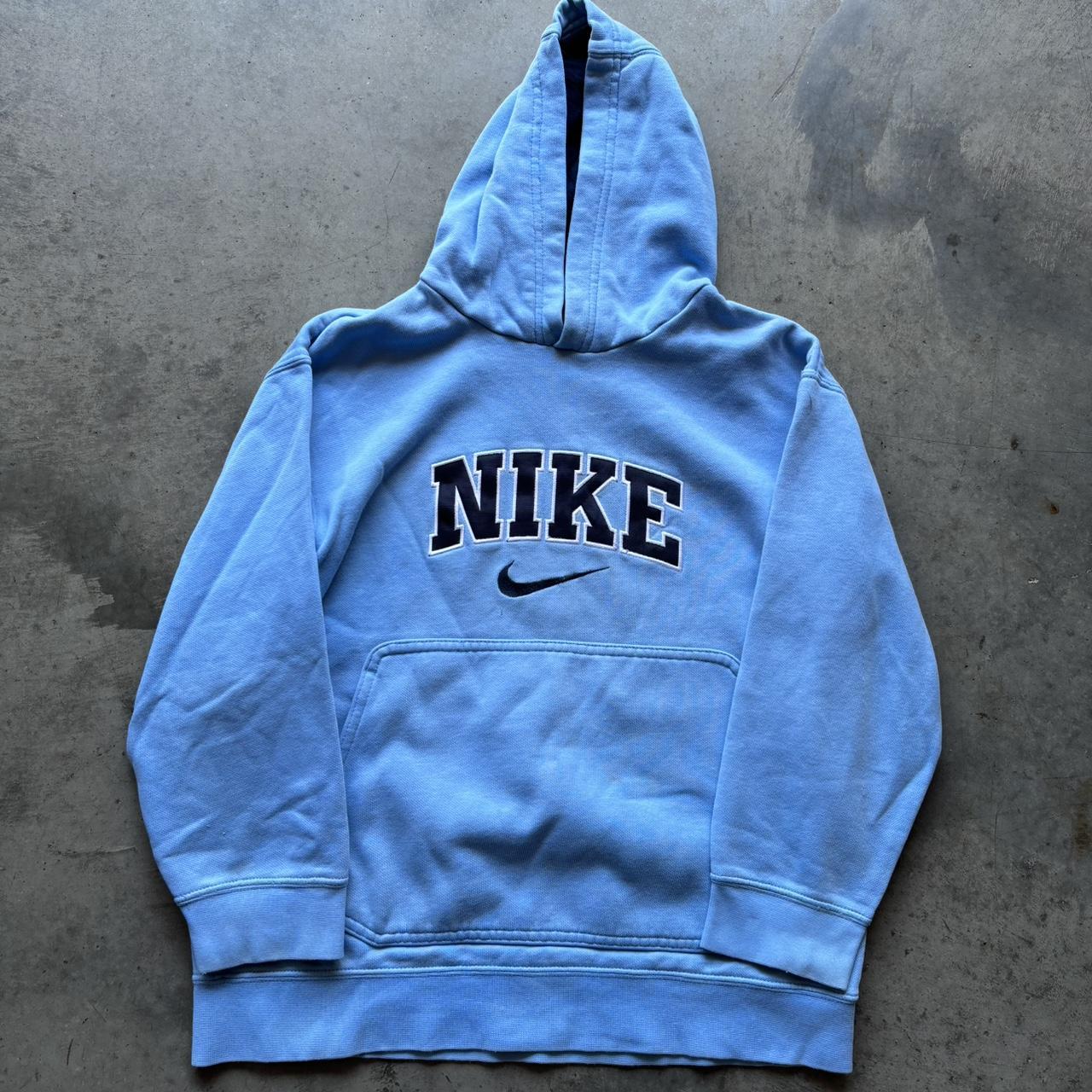 Vintage Y2K Nike Baby Blue Hoodie Size Women’s... - Depop