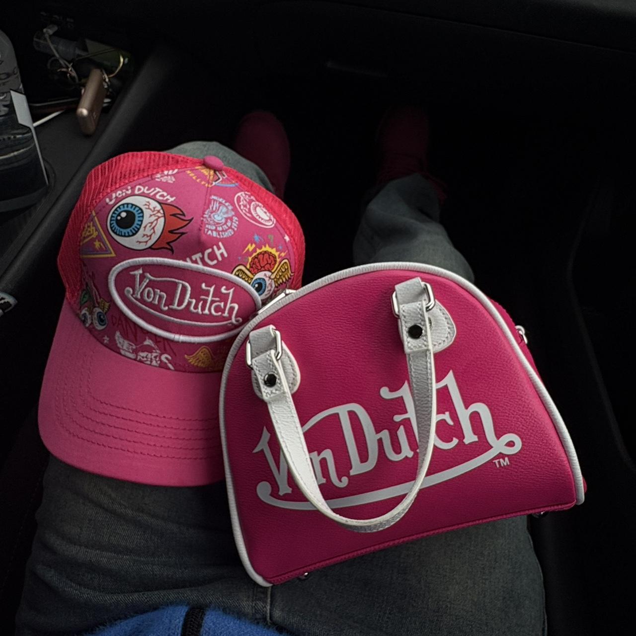 Von Dutch All-Over-Print Duffle Bag Pink New with Tag | eBay