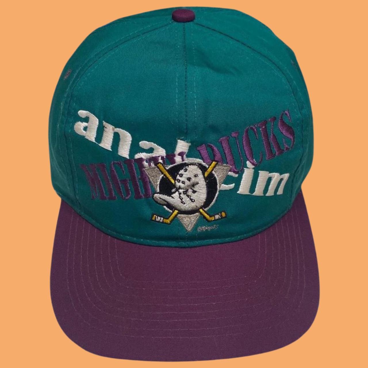 Vintage 90s NHL Hockey Anaheim Mighty Ducks Snapback - Depop