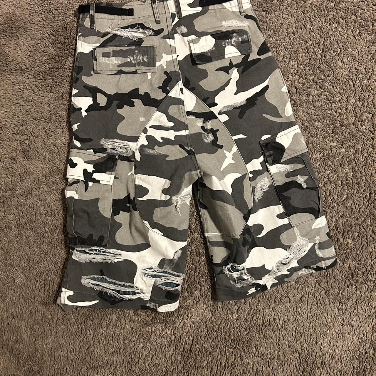 Balenciaga Tromp-L'Oeil Camo Jorts negotiable - Depop