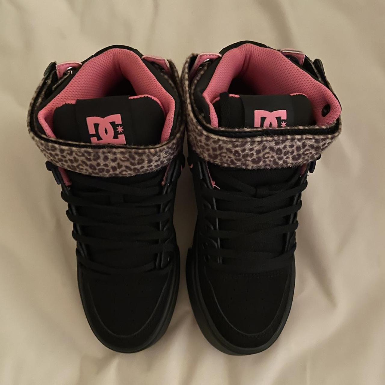 Dc Shoes Womens Black And Pink Trainers Depop