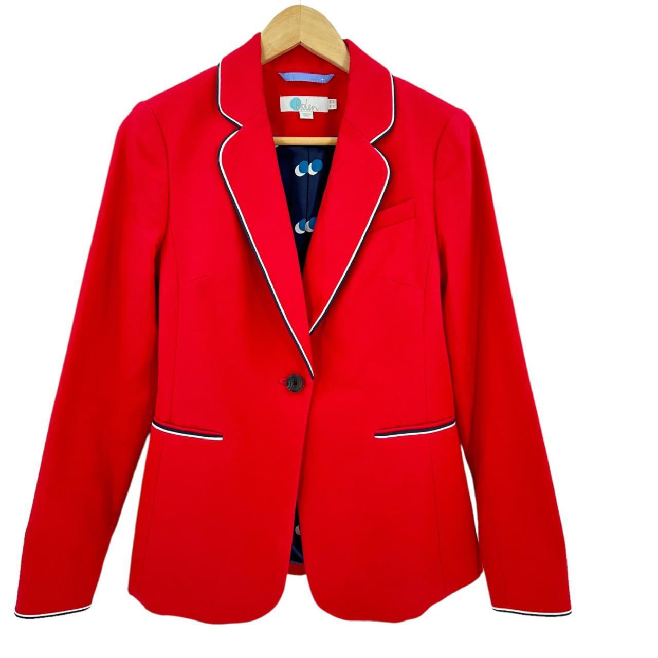 Boden red outlet blazer