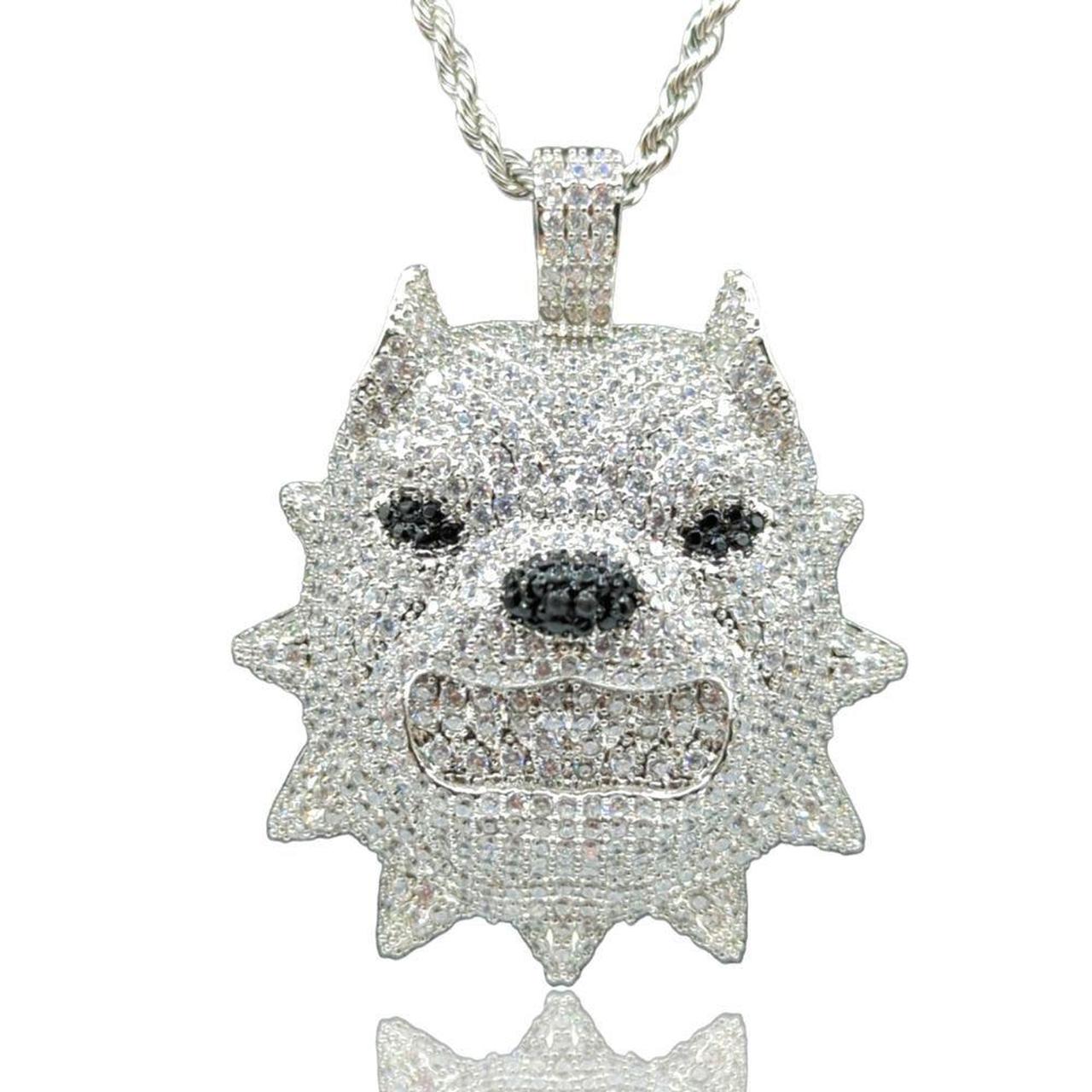 Iced out pitbull deals pendant