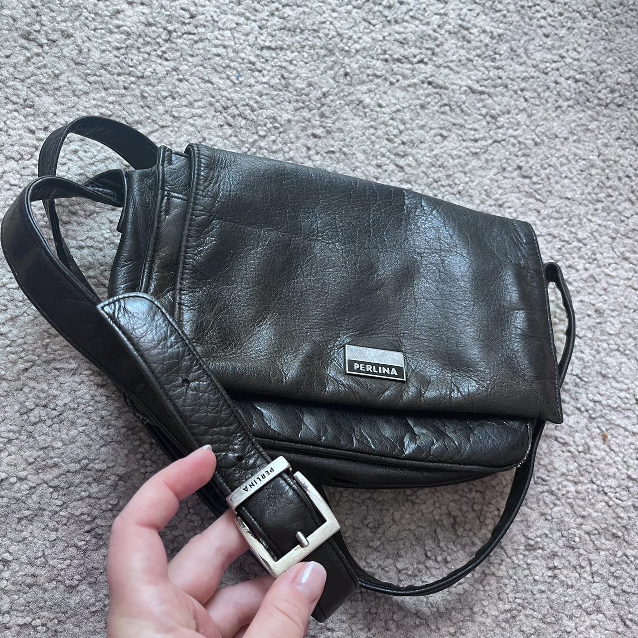 Perlina Leather Bag 💓 -scuffed as shown in