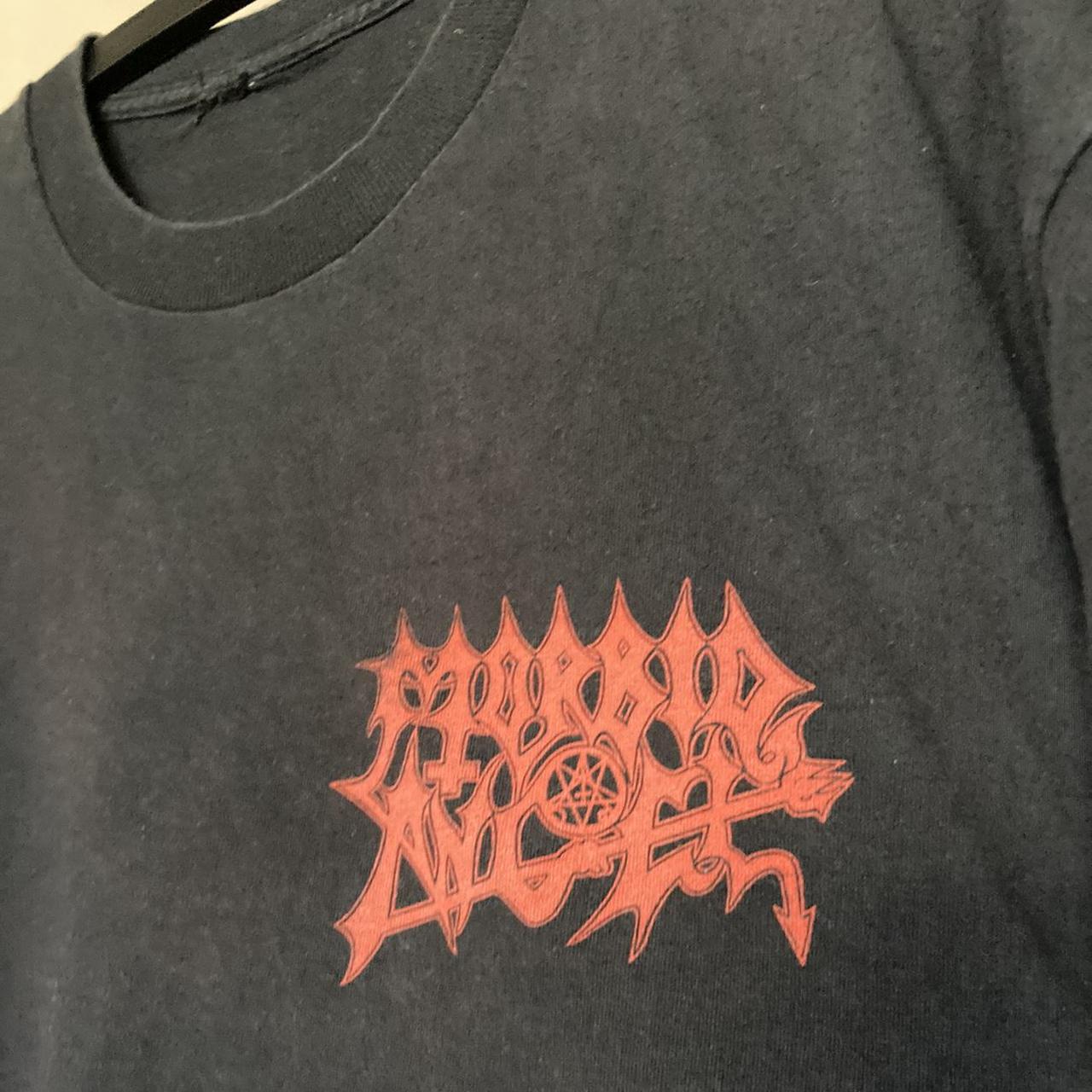 Vintage 90s death metal Morbid angel single stitch t... - Depop