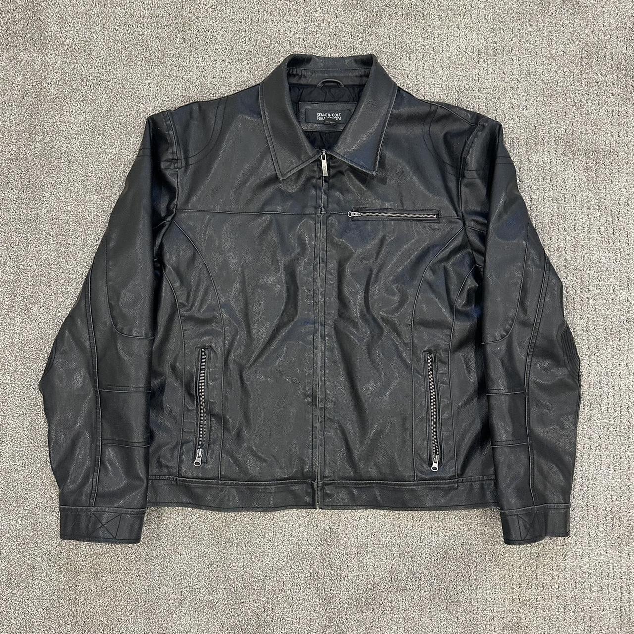Kenneth Cole reaction leather jacket - Depop