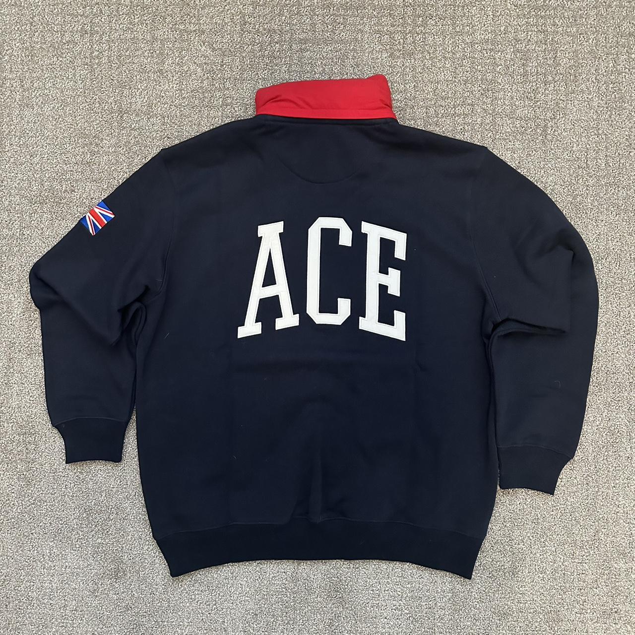 Palace Pal GB 1/4 Zip navy reversible hood