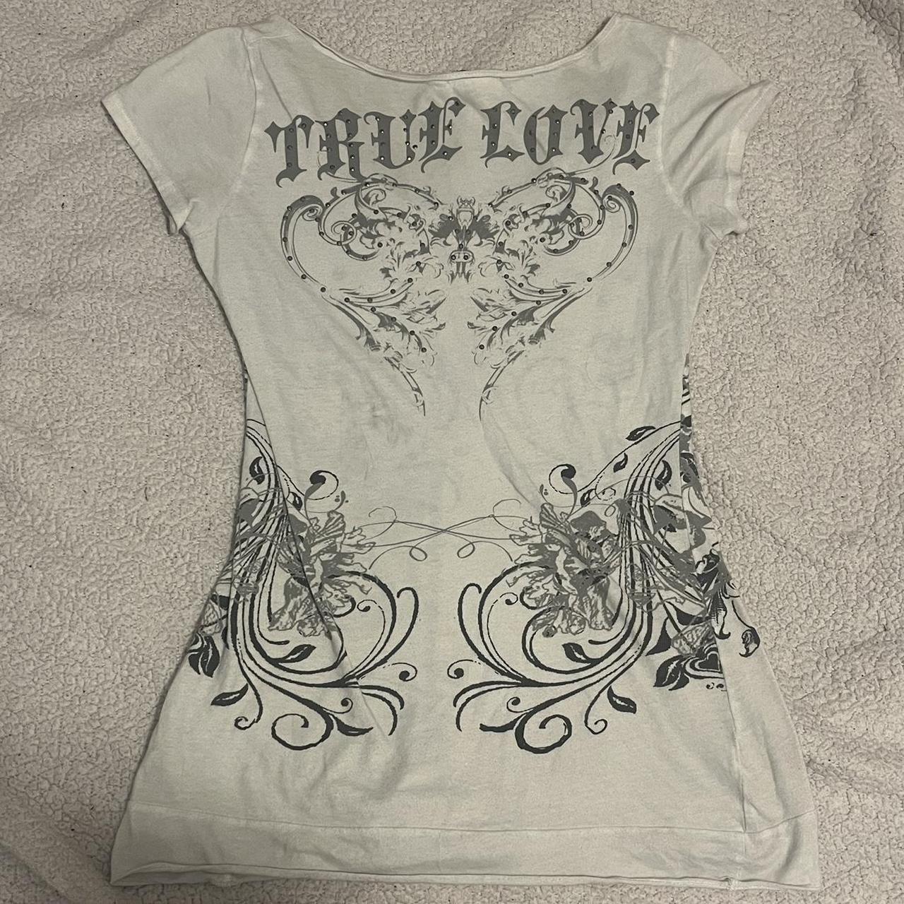 “true love” cyber y2k graphic tee size m (refer to... - Depop
