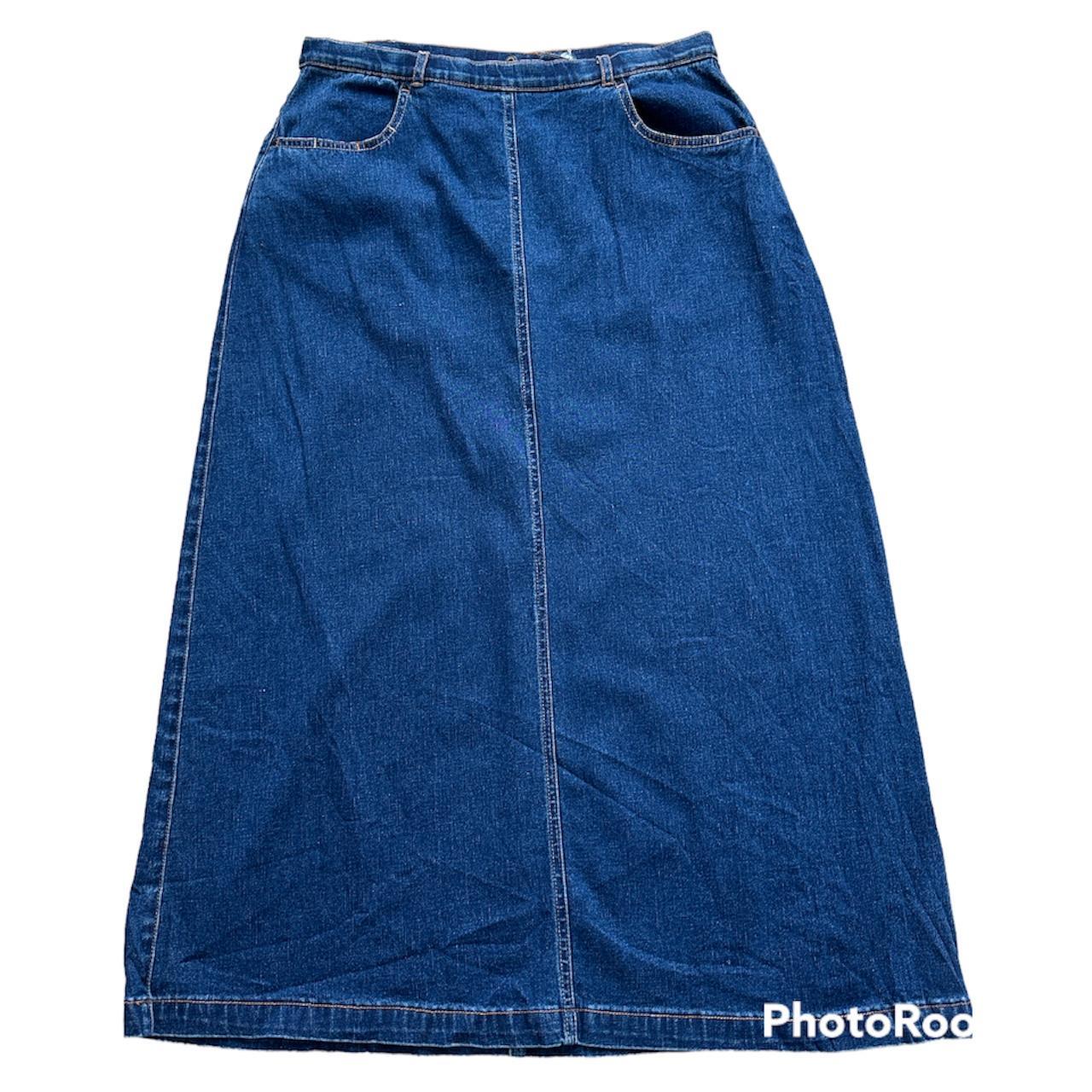 Amazing blue straight fit denim skirt - the perfect... - Depop