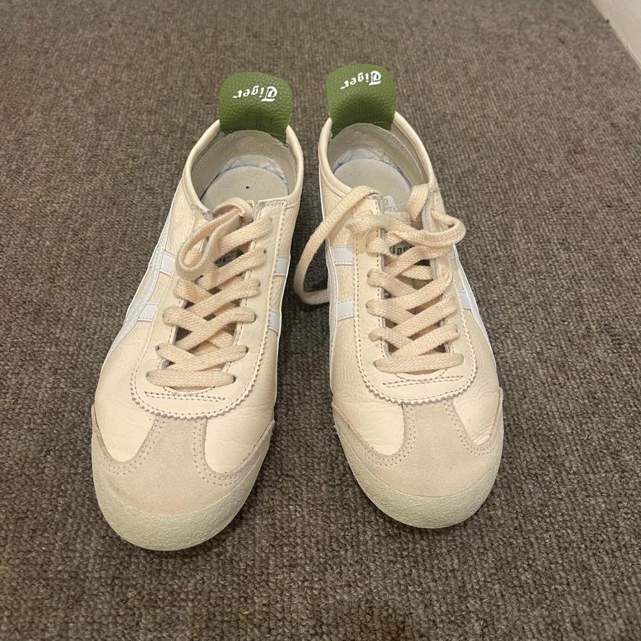 Baby pink with green details Onitsuka Tiger Mexico... - Depop
