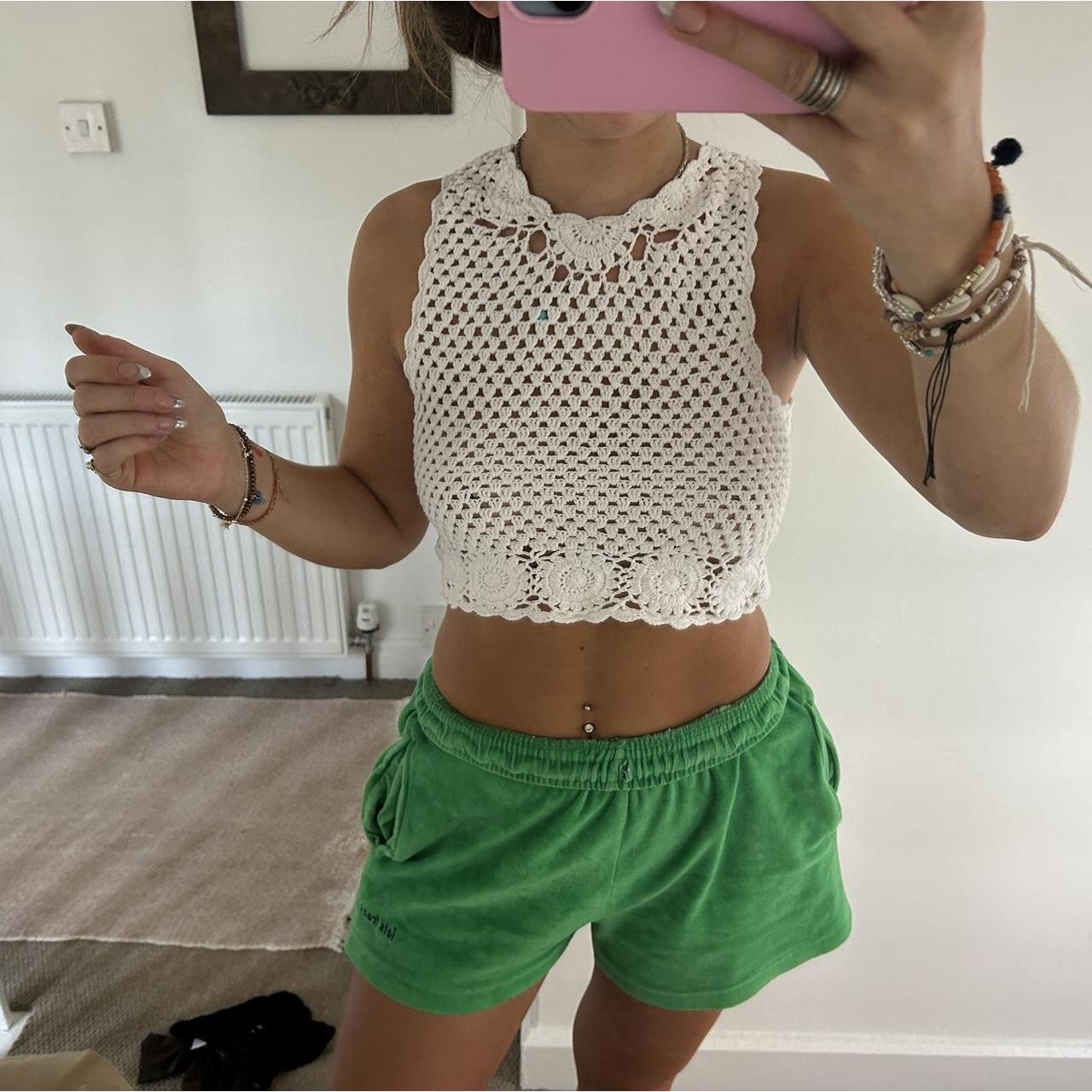 H M crochet crop top Depop